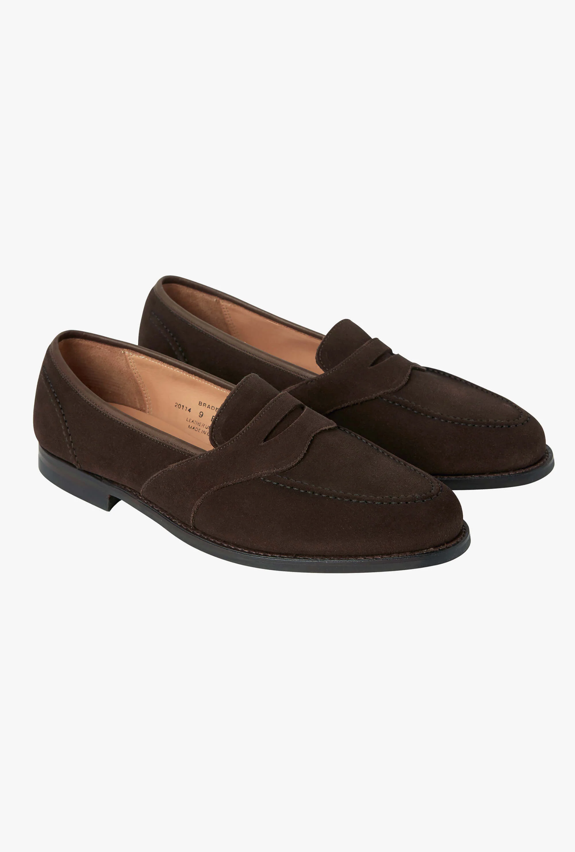 Crockett & Jones Bradbourne Loafer Brown Suede City Sole - Image 3