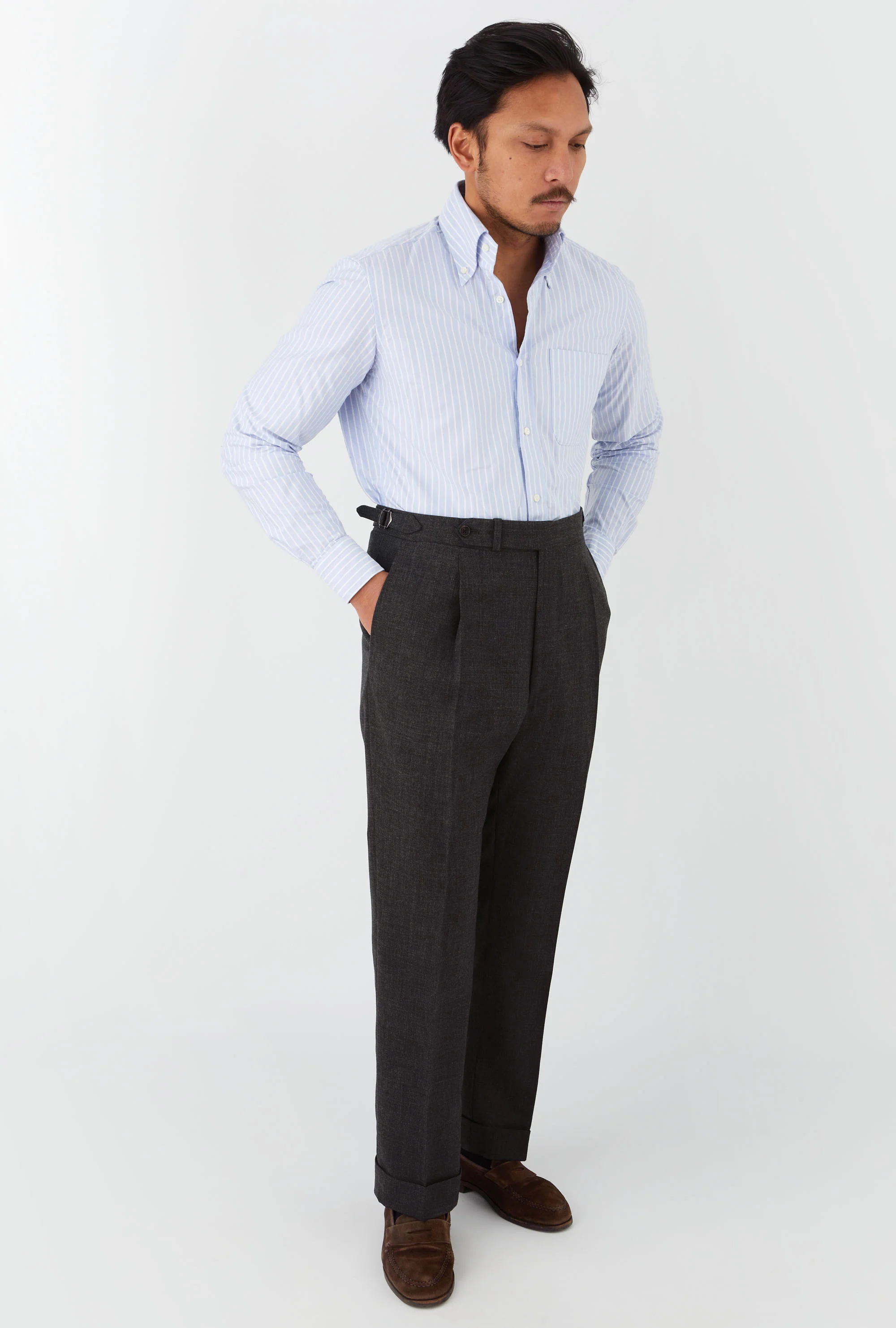 Tailored Trouser High-Twist Wool Charcoal - Image 3