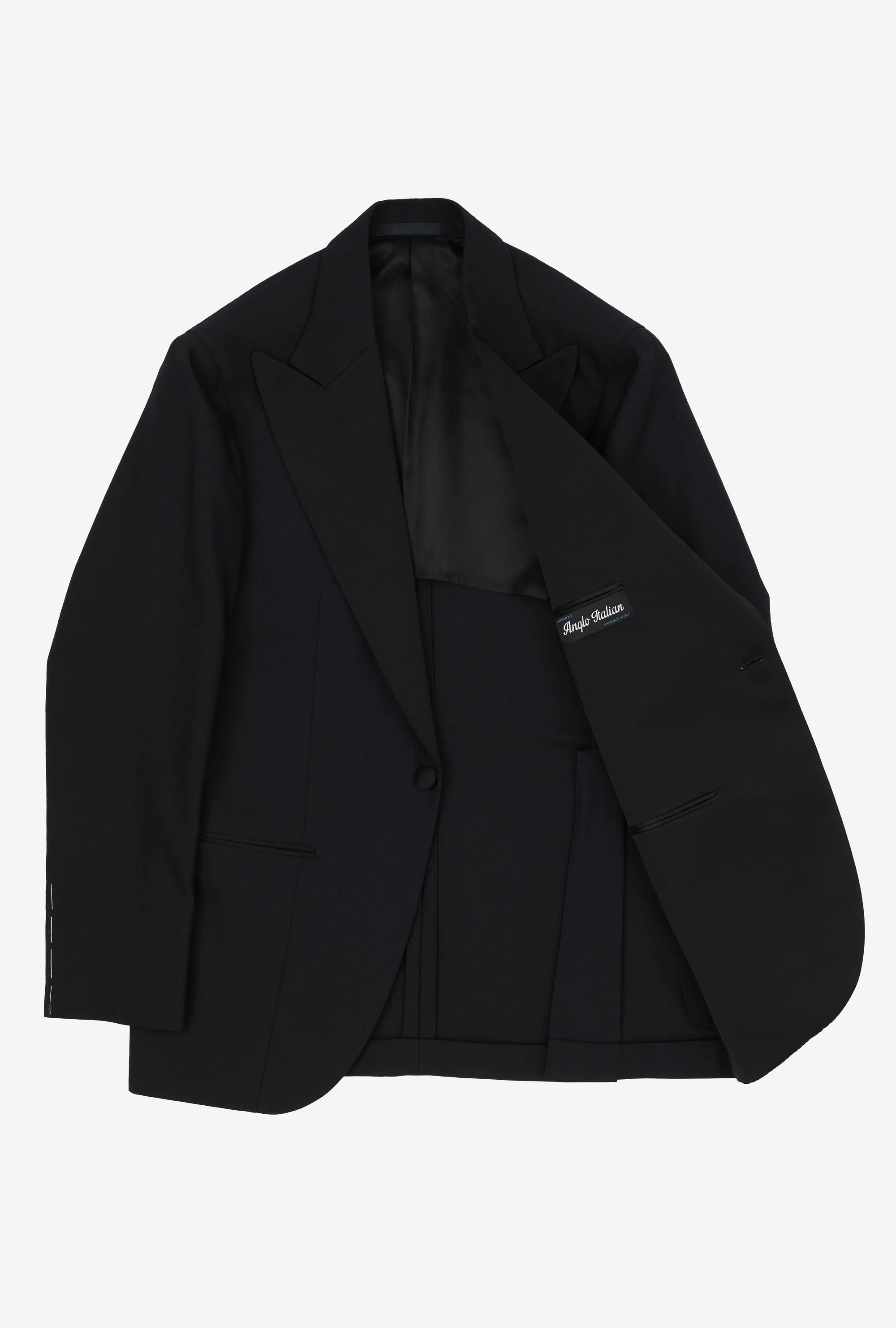 Tuxedo Black Wool Peak Lapel - Image 4