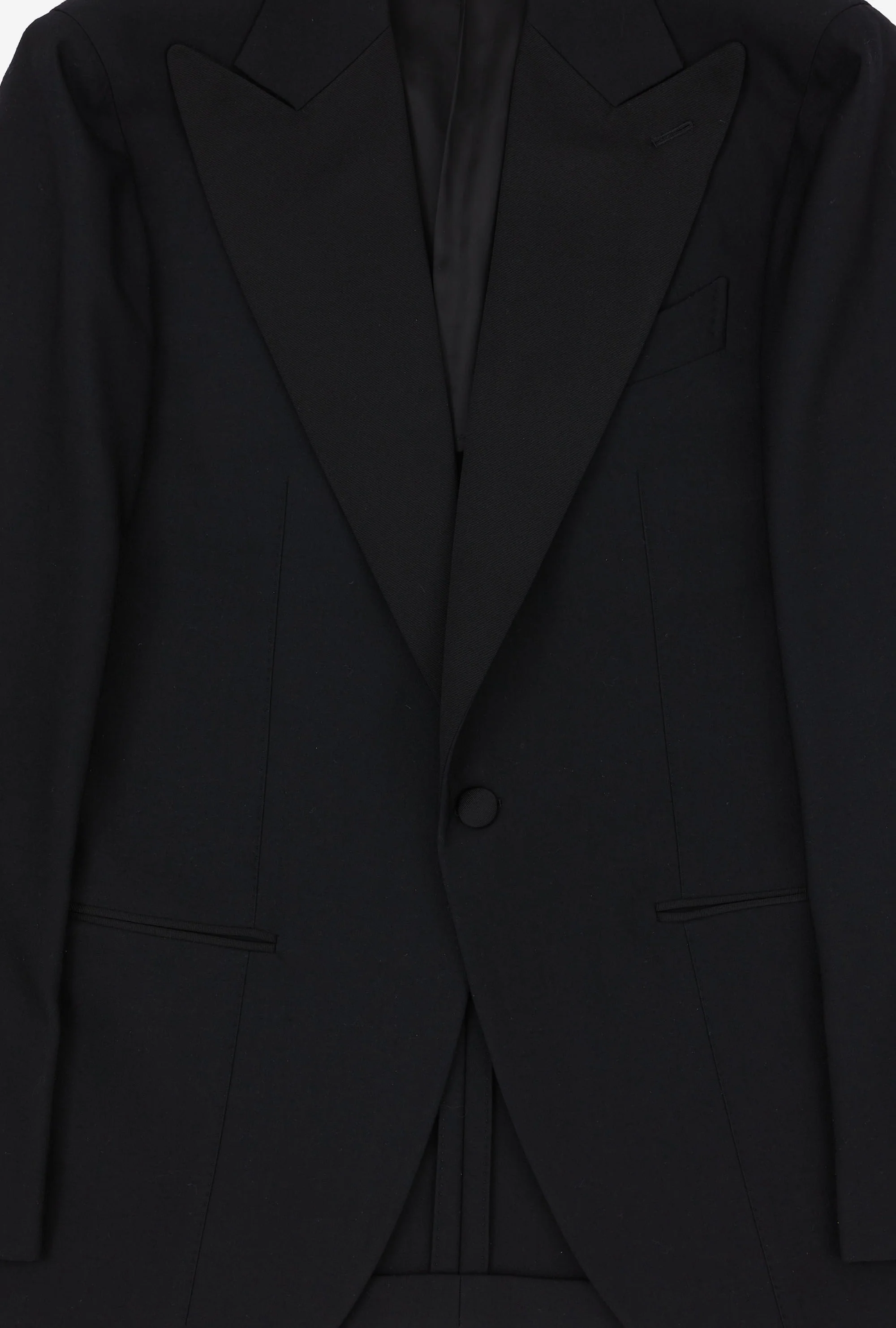 Tuxedo Black Wool Peak Lapel - Image 5
