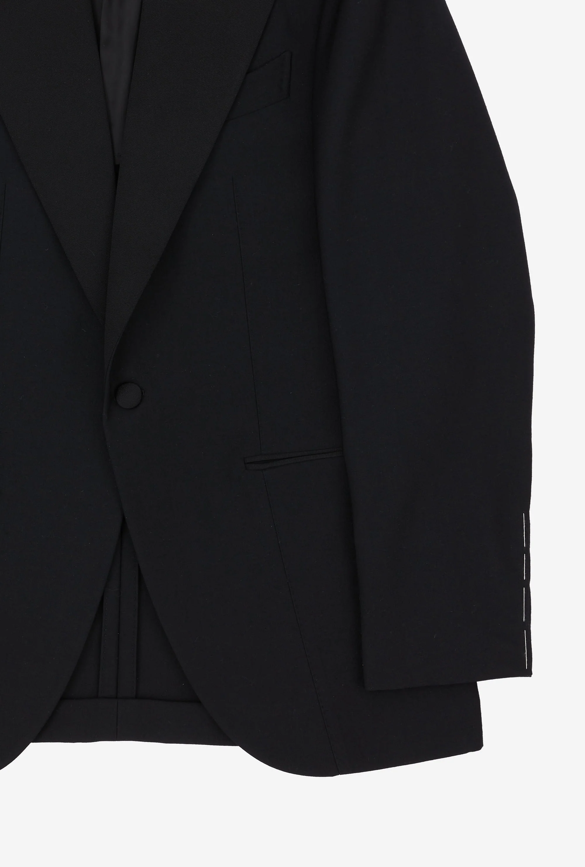 Tuxedo Black Wool Peak Lapel - Image 6